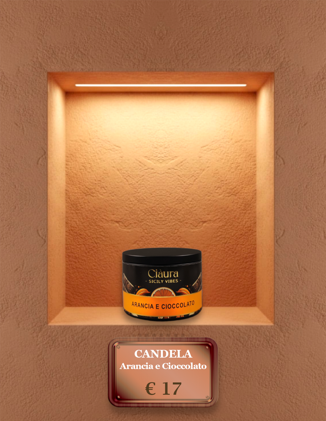Candela Arancia e cioccolato