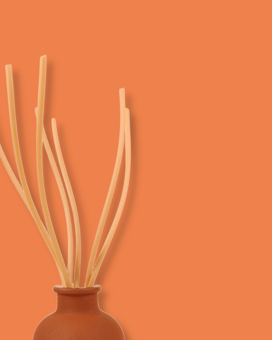 bastoncini per diffusori in fibra, colore beige, forma ondulata